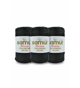 3 adet 4 NO POLYESTER MAKROME 0060 siyah