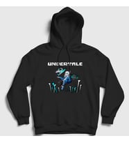 Presmono Unisex Siyah Bones Undertale Kapüşonlu Sweatshirt 31936tt