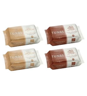 Tunas Kakaolu ve Sade Tahin Helvası 500 gr 4 lü Karma Paket