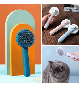 Mcg® Basmalı Kedi Köpek Tüy Toparlayıcı Masaj Etkili Pet Fırçası