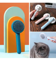 Mcg® Basmalı Kedi Köpek Tüy Toparlayıcı Masaj Etkili Pet Fırçası