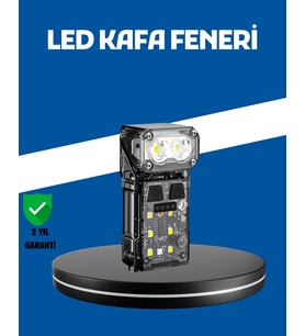 Şarjlı Led Kafa Lambası Manyetik Klipsli El Sensörlü Çok Fonksiyonlu