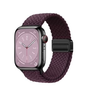 Lexroo Watch 10 42mm KRD-134 Örgü Tasarımlı Hasır Kordon Strap Kayış - Koyu Mor