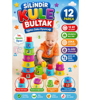 Silindir Kule Bultak - Bultak Lego - Bebek Oyuncağı - Şekil Takmaca - Kule Oyunu