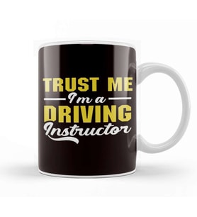 Trust Driving Instructor School Lesson Teacher Novice Driver Kupa Bardak Porselen