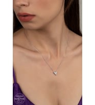 SWAROVSKİ CRYSTAL TIRTIL 925 AYAR GÜMÜŞ KOLYE