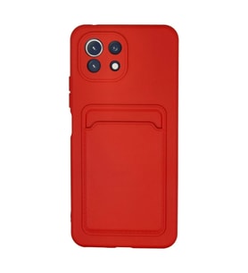 Xiaomi Mİ 11 Lite Kılıf Kelvin Kartvizitli Silikon - Kırmızı
