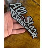 17X6 CM GÜMÜŞ VARAKLI ALL STAR YAZILI ARMA DİKİŞ APLİKE