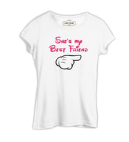 She's my Best Friend 1 Beyaz Kadın Tshirt