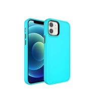 Apple iPhone 12 Uyumlu Kılıf Metal Çerçeve ve Buton Tasarımlı Sert Zore Botox Kapak (Lila)