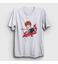 Presmono Unisex Beyaz Musashi Anime Orient T-Shirt 486240tt
