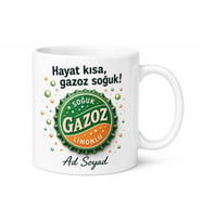 Asitli İçecek Seven Arkadaşa Gazoz Kapağı Asitli Eğlence Kupası Hediye Bardak