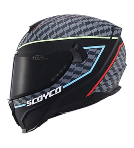 Motosiklet Double ve Güneş Vizörlü Full Face Kask Ce Motor Kaskı Lightning