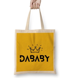 King DaBaby Hip Hop Rap Logo Bez Çanta Uzun Saplı