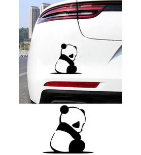 Üzgün Panda Araba Etiket Sticker 19Cm