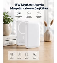 15W MagSafe Uyumlu Manyetik Kablosuz Powerbank 5000 mAh