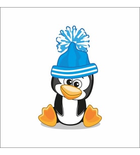 Sevimli Penguen Sticker Duvar Sticker 25x15 CM