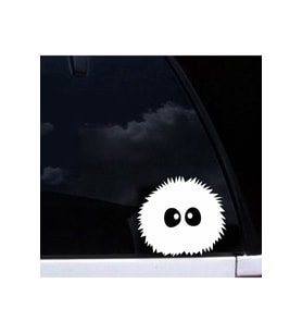 Komik Karikatür Tasarım Oto Sticker Beyaz 15*13,5 Cm