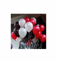 Beyaz - Kırmızı - Siyah Balon 10 Adet ( Balonlar Sönüktür)