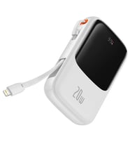 Baseus Qpow Pro Dijital Göstergeli 10000mAh 20W Hızlı Şarj Powerbank iPhone Ligh - HEP-4644-384