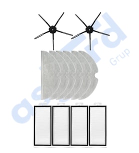 ROBOROCK Q7 , Q7+ , Q7 MAX , Q7 MAX+  Uyumlu 2 Yan Fırça 4 Filtre 6 Mop PKT-iasgf0000532
