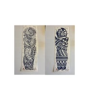 Tribal 3 Hafta Kalıcı 2 Adet Birden Tam Kol Bacak Geçici Dövme 46 cm