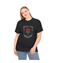 pilelistore- Unisex Bisiklet Yaka Baskılı T-Shirt - Siyah