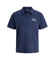 JACK JONES Yazı Armalı Erkek Polo Yaka Tişört 12288118 (Lacivert)