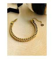 GOLD RENK ÖRGÜ MODEL ÇELİK BİLEKLİK ACR7423