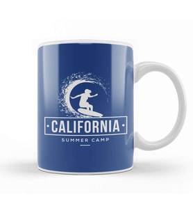 California Summer Surf Camp Kupa Bardak Porselen