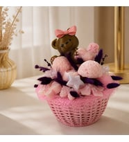 LumiGo Design Baby Girl El Yapımı Kokulu Mum Buketi