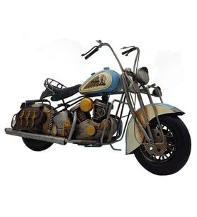 Dekoratif Büyük Boy Metal Çantalı Chopper Motosiklet