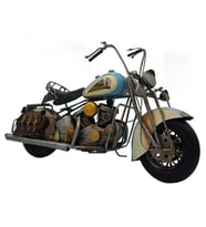 Dekoratif Büyük Boy Metal Çantalı Chopper Motosiklet
