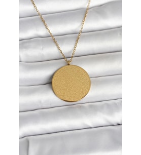 316L Çelik Gold Renk Ayetel Kürsi ve Allah Yazılı Kolye 5886 - HPSBYI5331-6977