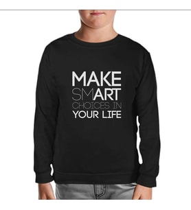 Yazı - Smart Siyah Çocuk Sweatshirt