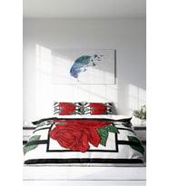 Çift Kişilik ( Lastikli Çarşaflı ) %100 Pamuk Saten Nevresim Takımı Rose Box