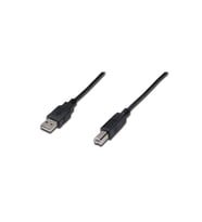 Digitus USB 2.0 Bağlantı Kablosu, USB A Erkek - USB B Erkek, 1 metre, AWG 28, UL, siyah renk