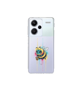 Redmi Note 13 Pro Plus ile uyumlu Splash arı tasarımlı şeffaf silikon kılıf