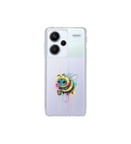 Redmi Note 13 Pro Plus ile uyumlu Splash arı tasarımlı şeffaf silikon kılıf