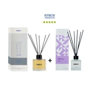 Sümbül Amber Iconic Place 120 ml + Very Lila 50 ml & Dekoratif Ortam Kokusu - Bambu Çubuklu (Şeffaf)