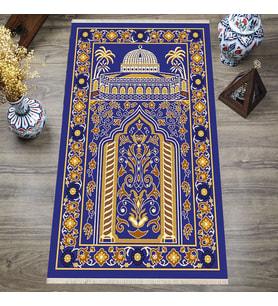 Dijital Baskılı, Yıkanabilir, Yumuşak Dokulu Çocuk ve Yetişkin SECCADE 65x115 cm  S-DOT-SN-079