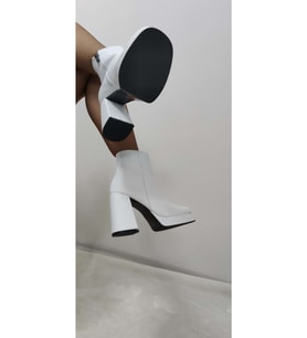 ÇİĞDEM BEYAZ DERİ PLATFORM TOPUK KADIN BOT - BEYAZ - 40 - ST01223-BEYAZ-40
