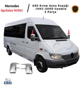 Mercedes Sprinter W901 Krom Ayna Kapağı 2 parça 1995-2006 Model Arası Uyumlu