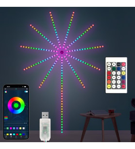 Fireworks Etkili Dağılan Dekoratif Led Işık Pilli Lüks Yılbaşı ve Parti Aydınlatması (Karton Kutulu)
