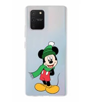 Samsung Galaxy S10 Lite  Kapak Mickey Mouse Tasarımlı Şeffaf Silikon Kılıf