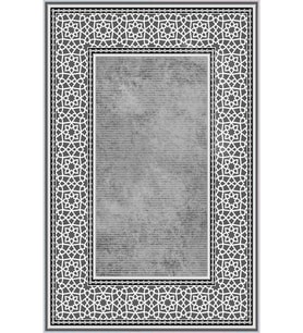 Eliana Home Baskılı, Yıkanabilir Kaymaz Taban Salon Halısı LNA1309 100x150 cm (Gri)