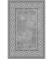 Eliana Home Baskılı, Yıkanabilir Kaymaz Taban Salon Halısı LNA1309 100x150 cm (Gri)