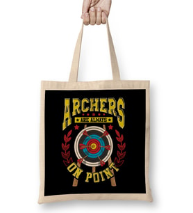 Cute Archers Are Always On Point Funny Archery Pun Bez Çanta Uzun Saplı