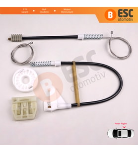 Skoda Octavia MK1 1U 2001-2010 Makyajlı Kasa İçin Elektrikli Arka Sağ Kapı Cam Kriko Tamir Seti