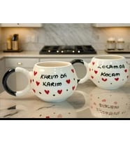 Kocam Da Kocam Karım Da Karım Kupa Fincan (Parlak Beyaz)